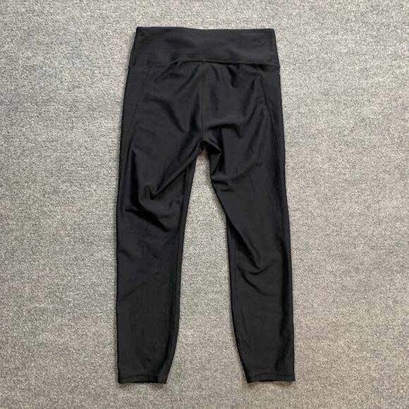 Under Armour Leggings Womens M Medium Black Compression Heatgear High Rise Yoga - Picture 9 of 13